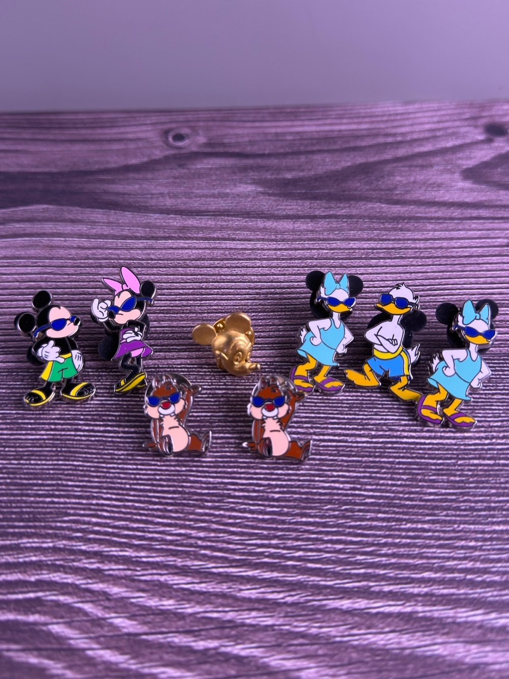 Disney 2012 Cool Characters Sunglasses Trading Pin Lot 8 Mickey Minnie